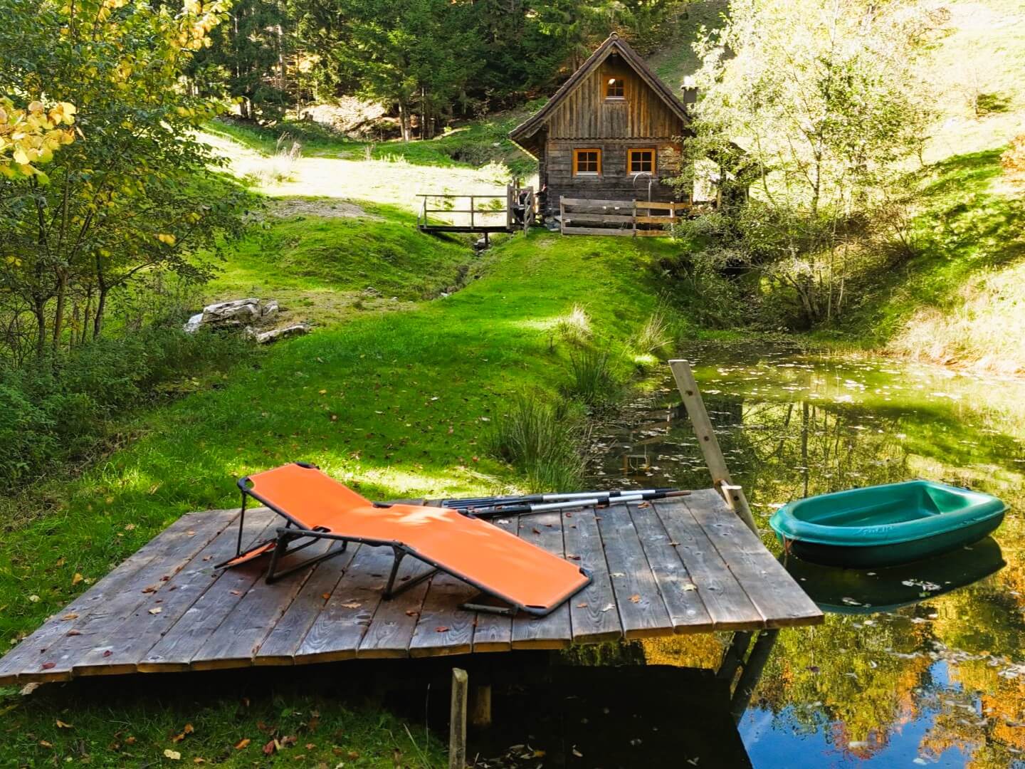 Mühlenhütte am Privatteich im Mostviertel